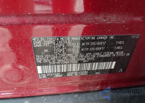 2024 Toyota Rav4 Xle from USA, damaged, VIN 2T3P1RFV0RW417629